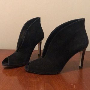 Black Peep Toe Booties